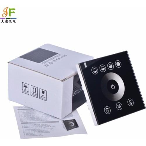 Fast shipping 5pcs DIY home lighting single color LED Touch Panel Controller led dimmer for DC12V black and white