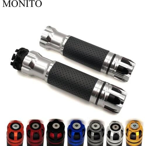 CNC Aluminum 7/8" Motorcycle handle Grips bar Moto Handlebar Grips For kawasaki YAMAHA YZF R25 R15 R6 R125 FZ8 FZ1 FZ6R ER-6N