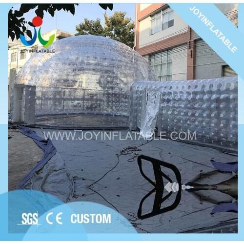 Dia 10M Large Inflatable Transparent Igloo Tent For Party Event With Tunnel