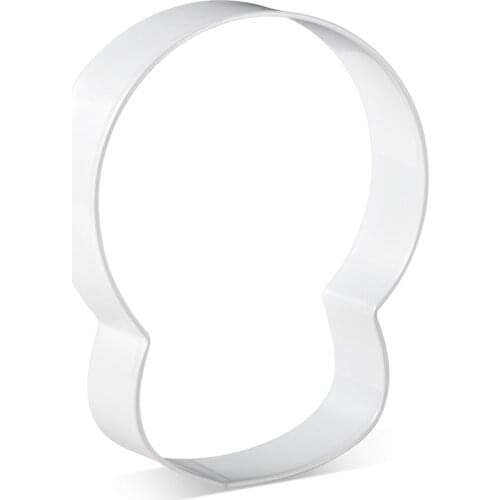 KENIAO Halloween Skull Cookie Cutter Day of the Dead - 8.7 x 10CM - Biscuit Fondant Cutter - White Color Coated Stainless Steel