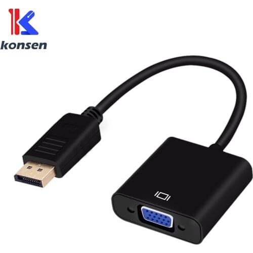 DisplayPort Display Port DP to VGA Adapter Cable Male to Female Converter for PC Computer Laptop HDTV Monitor Projector