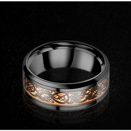 European And American-Style Ring New Style Stainless Steel Luminous Dragon Ring Dragon Dragon PCs Couple Rings Luminous Ring