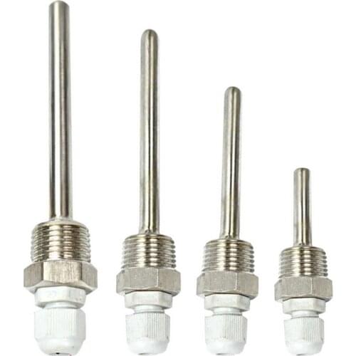 Temperature sensor shell 4 points blind pipe stainless steel probe water tank protective shell solar accessories protection tube