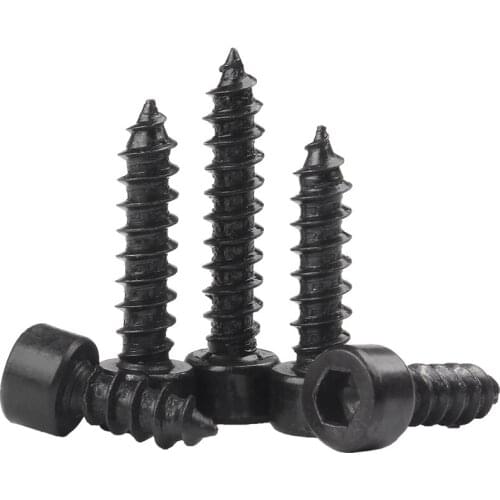 M2 M2.6 M3 M4 M5 Hex Socket Head Cap Screw Metric Thread Self Tapping Bolts Fastener Hardware Black Grade 12.9