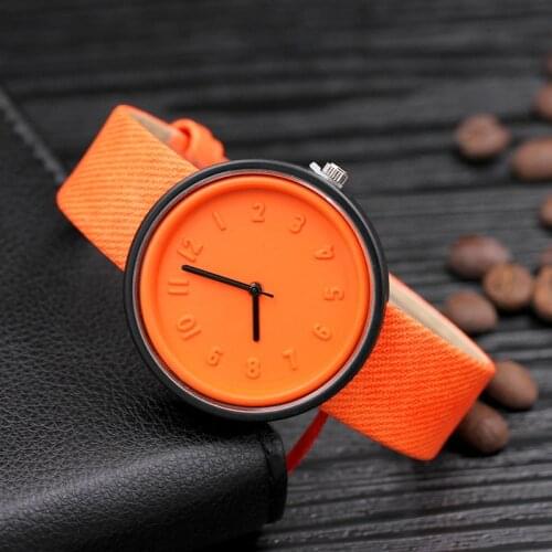 Fashion Student Korean Style Canvas Womens Watch Stereo Digital Womens Watch Creative Womens Quartz Watch Wholesale
