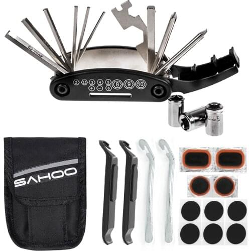 Portable Mountain Bike Repair Tools Kit Bicycle Repair for Emergency Tire Repair Bicycle Repair Tool Set Bike Maintenance Tool