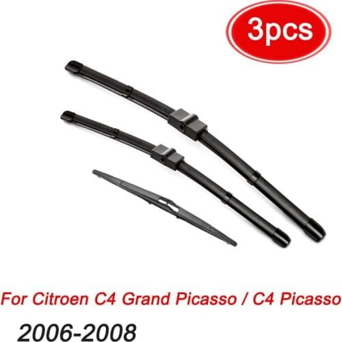 MIDOON Wiper Front Rear Wiper Blades Set For Citroen C4 Grand Picasso / C4 Picasso 2006 2007 2008 Windshield 30"30"14"