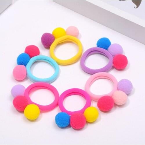 Fashion New 1PC Lovely Girls Children Colorful Elastic Ball Elastic Hair Band Hair Rope Kids Hair Accessories