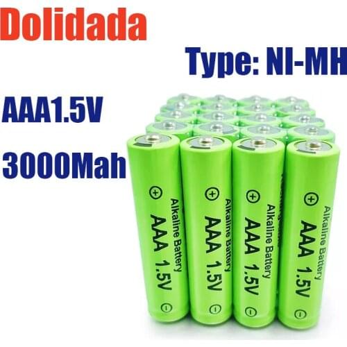 New AAA battery 3000mAh 1.5V alkaline AAA rechargeable battery for remote control toy light battery high capacity Long endurance