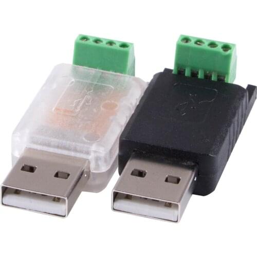 FTDI USB to RS485 Serial Converter Adapter With Data A B GND VCC Pinout Assignment 4Pin 2.54mm Terminal Block