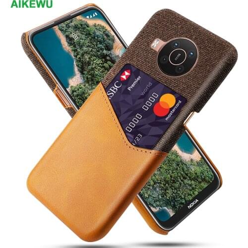 Shockproof Case for Nokia X10 X20 Fitted Cover Business Fabric + Luxury Leather Shell