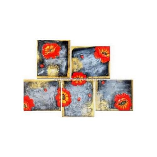 Hand painted oil painting flower oil painting on canvas wall art Blossom Red Poppy