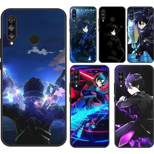 SAO Sword Art Online Kirito Anime Case For Huawei P20 P40 Lite Mate 20 10 Lite P30 Pro P Smart 2021 2019 Back Cover Coque