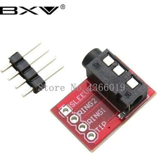 3.5mm Plug Jack Stereo Plastic + Metal TRRS Headset Audio Socket Breakout Board Extension Connector Module 3.5mm jack
