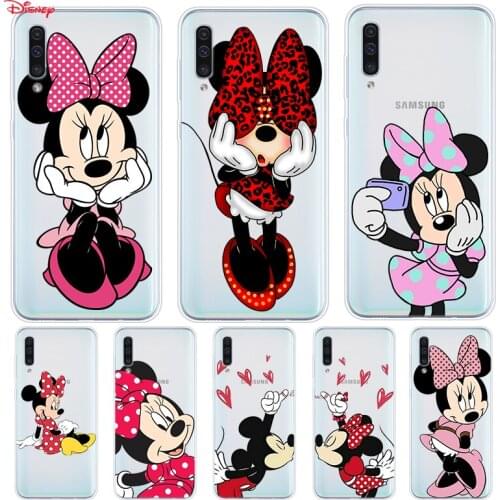 Silicone Cover Lovely Minnie Mouse For Samsung Galaxy A90 A80 A70 A70S A60 A50 A40 A30S A20S A20E A10 A10E Phone Case