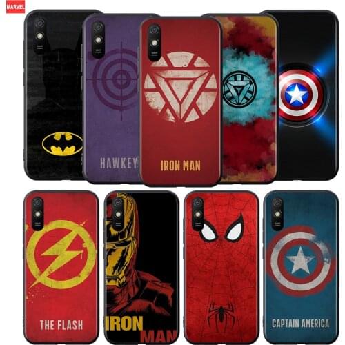 Silicone Cover Marvel Superhero Logo For Xiaomi Redmi 9T 9 9C 9A 9AT 9i 8 8A 7 6 Pro 7A 6A 5 5A 4X Plus Phone Case