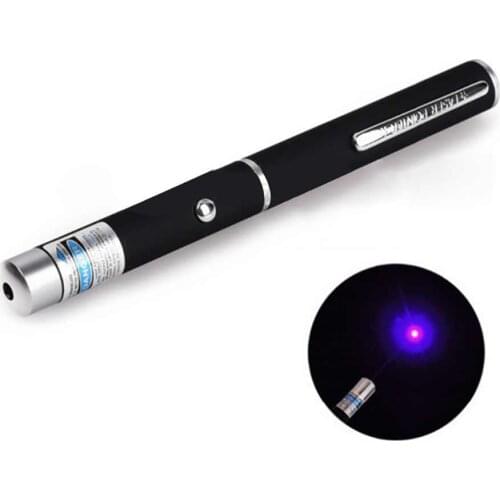 HiMISS Blue Pointer LED Pen Flashlight Beam Light 405nm 5MW Professional High Power Presenter Flashlight
