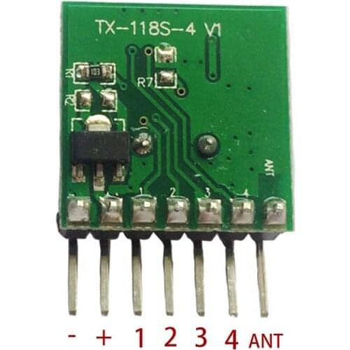 315M433M superheterodyne wireless radio frequency transmitting and receiving module with decoding RX480E-4CH TX118SA-4