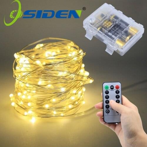 LED String Light Remote Control 5/10/20M Copper Wire Battery Powered 8Mode Outdoor Fairy Garland New Year Christmas Decoration