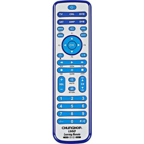 Copy Combinational Universal Learning Remote Control For TV/SAT/DVD/CBL/DVB-T/AUX 3D SMART Chunghop L660