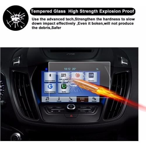 RUIYA screen protector for Ford C-Max sync 2 sync 3 AppLink My Ford 8inch navigation screen,9H tempered glass protective film