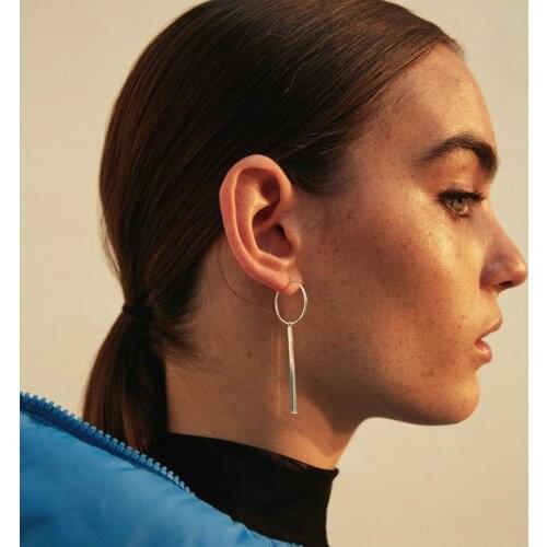 1pair Fashion Bohemian Punk Earrings Jewelry Ethnic style Geometric circle shape Earrings Best Gift for Women Girl E041