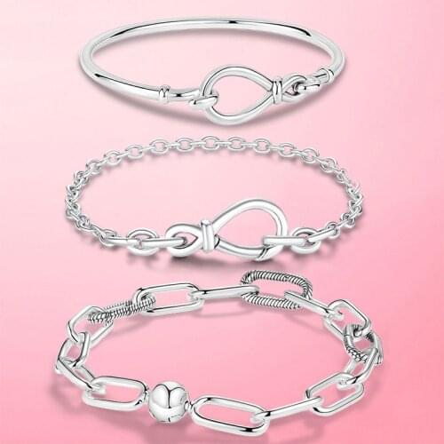 2021 New Pulseira 925 Sterling Silver Original Me Bracelet Women Fit Brand Me Charm Beads Fashion DIY Jewelry For Women Gift