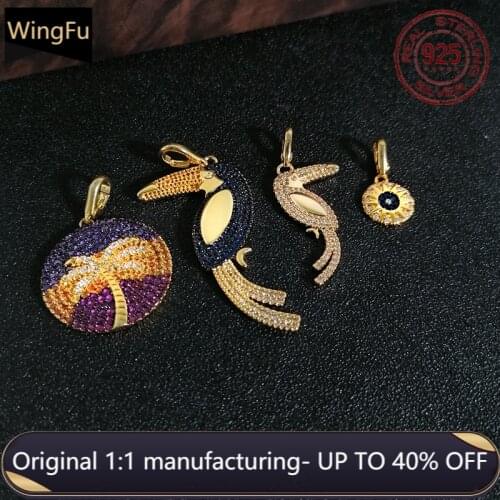 S925 sterling silver tropical plant flamingo pendant golden mother-of-pearl necklace pendant fashion luxury brand monaco jewelry