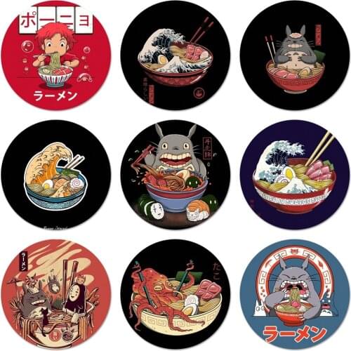 Japan Great Ramen Sea Wave Icons Pins Badge Decoration Brooches Metal Badges For Clothes Backpack Decoration
