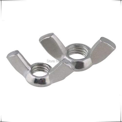 1/4-20 DIN315 Zinc Plated Carbon Steel Hand Twist Butterfly Wing Nut 100pc/lot