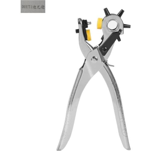 1Pc Quality Household Belt Hole Puncher Leather Punchers Tools Holes Punch Machine 3-in-1 Hand Pliers Tool with 5 Hole Sizes