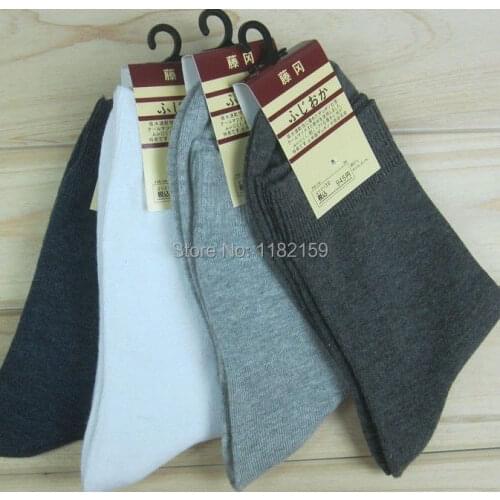 WXF 10pair cotton Grey/Dark Nude/Black/Coffee/ white Fall and Winter Men socks