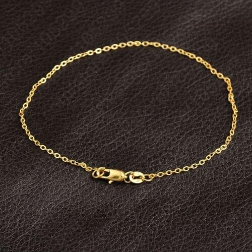 1PC Yellow Gold Filled Bracelet Rolo Word "O" Chain Children Bracelet 20CM Fast Shipping