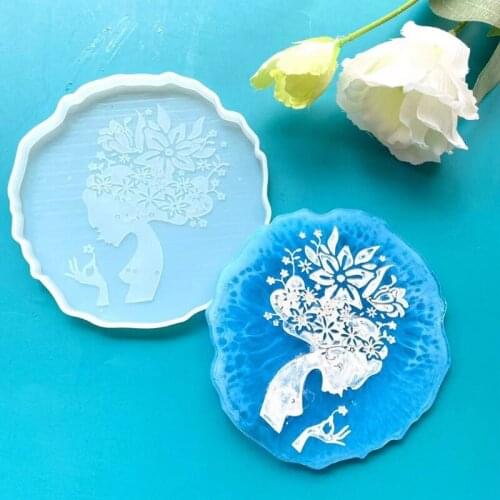 Tray Molds DIY Resin Coaster Molds Silicone Resin Tray Molds Epoxy Resin Casting Molds Human body abstract art Molds