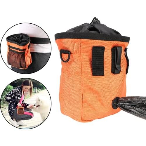 Dog Training Tools Pet Outdoor Supplies Pet Products Dog Treat Pouch Hands Free Waist Bag Drawstring Carries