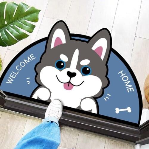 Cartoons PU Leather Kitchen Mat Waterproof And Oil-proof Kitchen Floor Mat Household Full PVC Carpet Strip Doormats