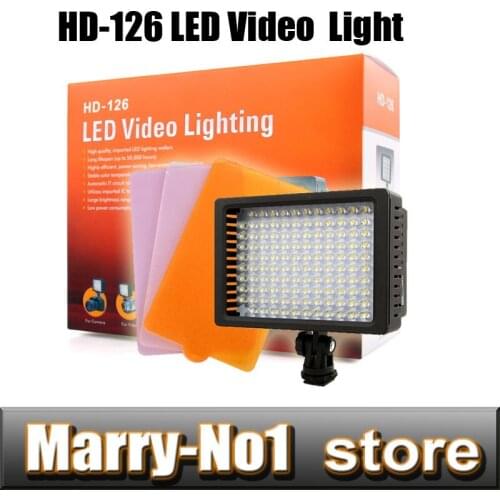 NEW HD-126 LED Video Lamp Light Camera Lighting for Canon Nikon Olympus Pentax DSLR Free shipping