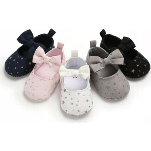 Summer Lovely Toddler Girl Bowknot Crib Shoes Newborn Baby Bow Soft Sole Prewalker Kids Anti-Slip Princess Shoes Sneakers