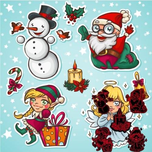 60*70mm Christmas cartoon series Metal steel frames Cutting Dies DIY Scrapbooking Photo Album Embossing paper Cards