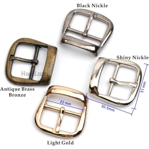 10pcs/lot inner width 22mm metal belt buckle pin buckle simple style silver/bronze/black/gold free shipping BK-049