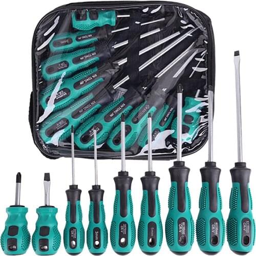 Multitool Screwdriver Set Hand Tool Kit Repair Chrome Vanadium Steel Magnetic Screwdriver Phillips Slotted Shaped Screwdriver