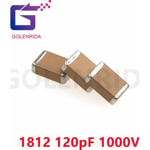 10pcs 1812 4532 120pF 1000V X7R 10% SMD Thick Film Chip Multilayer Ceramic Capacitor