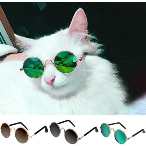Fashion 1 Pair Pet Sunglasses Fashion Cool Metal Pet Accessories Dog Sunglasses for Cats Small Dogs Cats