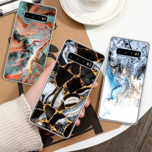 Fashion Geometric Marble Silicon Phone Case For Samsung Galaxy A51 A71 A70 A50 A40 A30 A20E A10S A01 A21 A6 A7 A8 A9 Plus + Cove