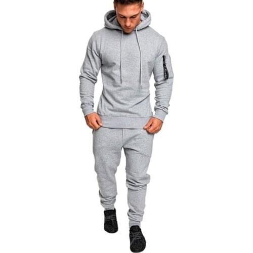 2021 Autumn Tracksuit Men Sets Winter Hooded Sweatshirt Outfit Sportswear Male Pullovers Hoodies+Sweatpants Suits Chandal Hombre