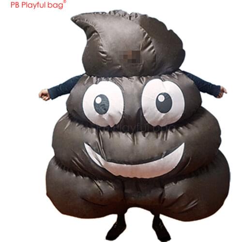 Playful bag Cartoon big shits inflatable clothes for adult Spoof cosplay clothes Funny party toy Christmas Halloween toys AA57