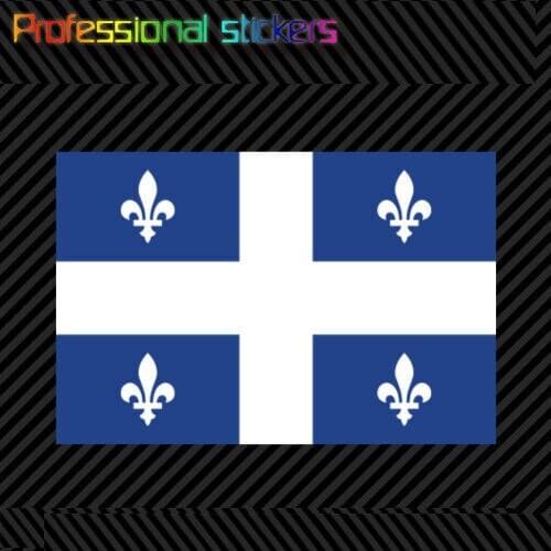 Quebec Flag Sticker Decal Self Adhesive Vinyl Canada Qc Province for Car Windows, Laptops, Mobile Phones, Office Supplies