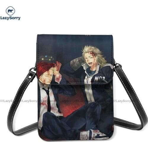 Dorohedoro Shoulder Bag Fashion Retro Mobile Phone Bag Leather Office Student Bags