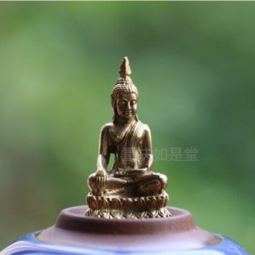 Nepal imported handicrafts of small statues of Buddha Shakya Muni / top / pocket carry the Buddha / brass ornaments