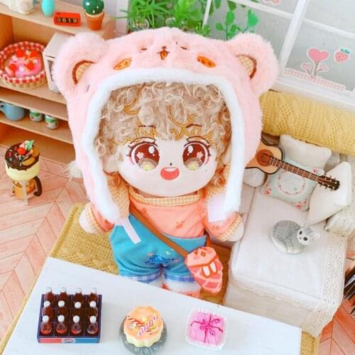 20cm NEW Replaceable clothes Doll Bear rompers hat Satchel Sean Xiao dolls Clothes Childrens Christmas toys gifts